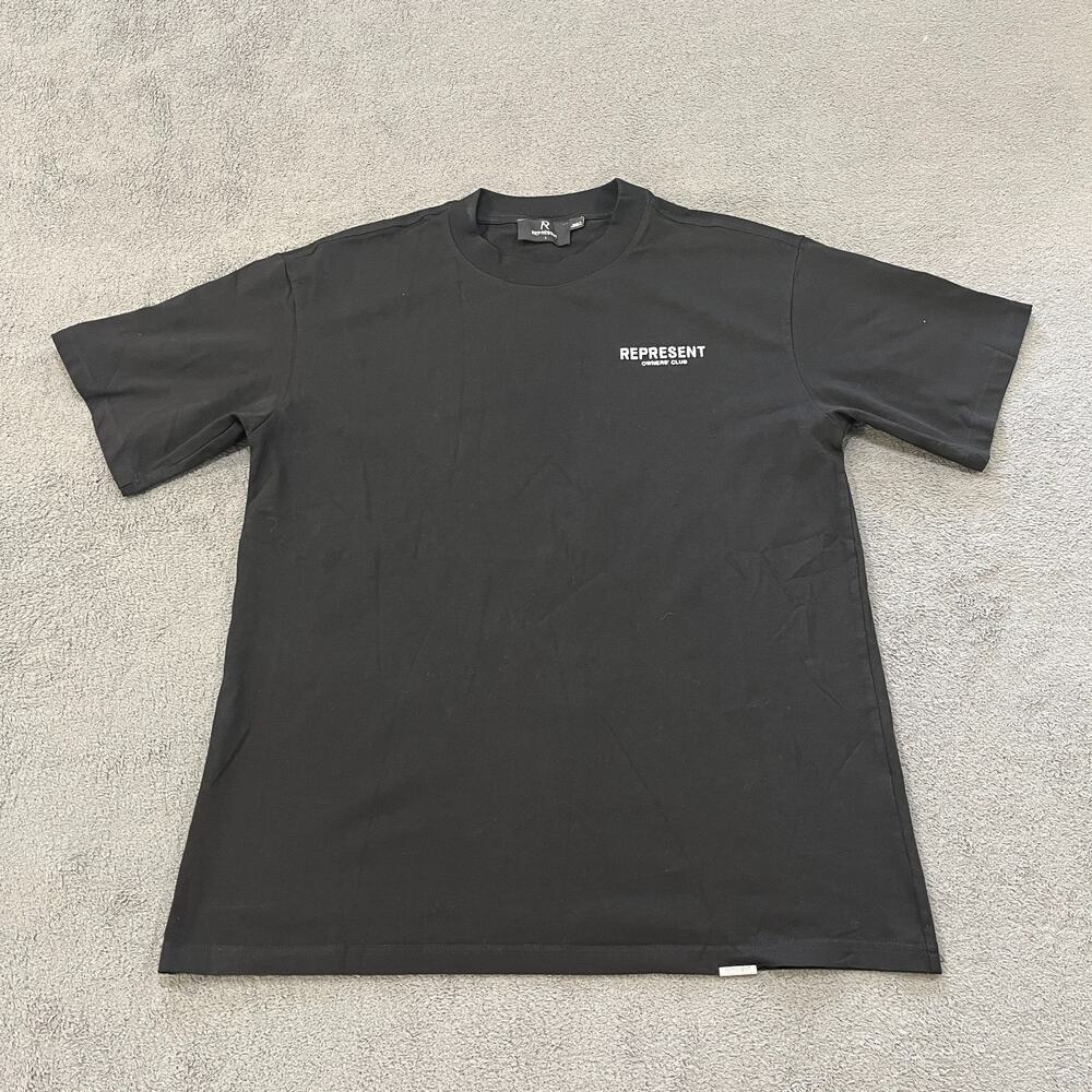 Represent Black Short Sleeve Graphic Tee Owners Club T-Shirt Men's Size Large